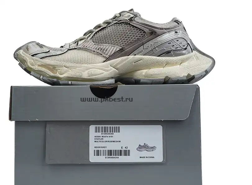 PK GOD BALENCIAGA Stapler distressed mesh and rubber sneakers RETAIL MATERIALS READY TO SHIP