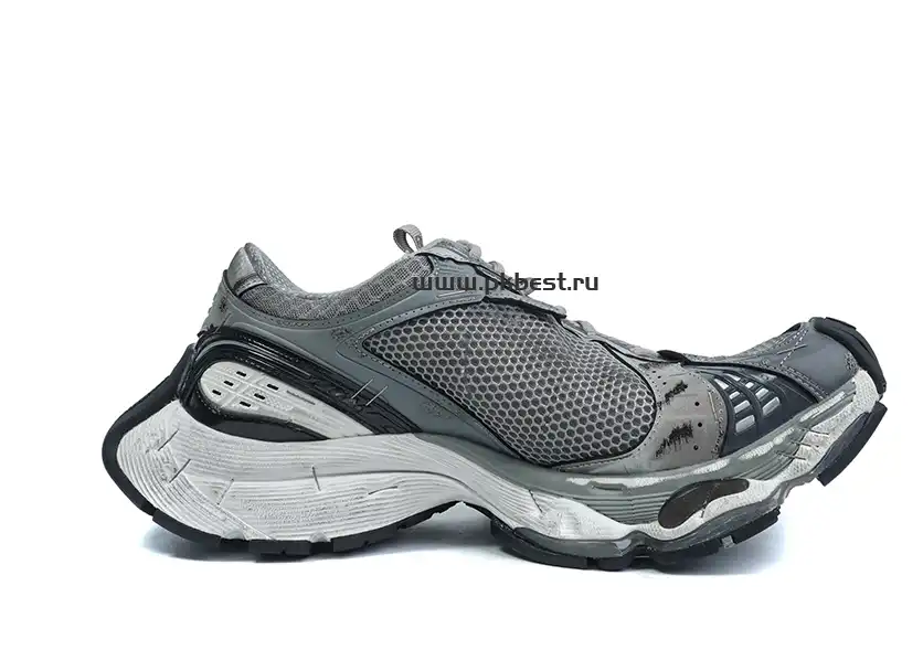 PK GOD Balenciaga Stapler shoes round head lace-up low top grey RETAIL MATERIALS READY TO SHIP