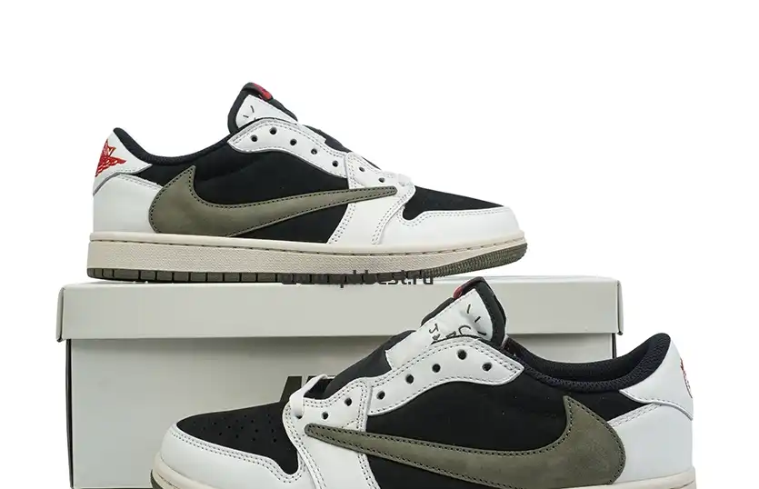 PK5.0 Jordan 1 Retro Low OG SP Travis Scott 4.0 Olive RETAIL MATERIALS READY TO SHIP