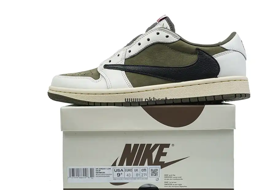 PK5.0 JORDAN 1 RETRO LOW Medium Olive TRAVIS SCOTT NEUTRAL OLIVE RETAIL MATERIALS READY TO SHIP