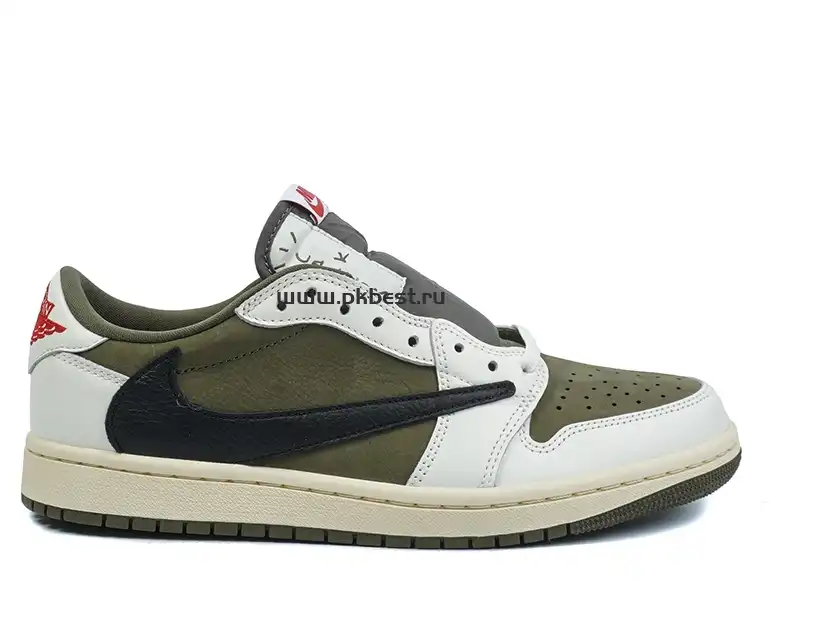 PK5.0 JORDAN 1 RETRO LOW Medium Olive TRAVIS SCOTT NEUTRAL OLIVE RETAIL MATERIALS READY TO SHIP