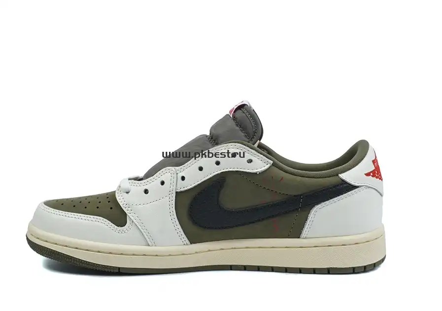 PK5.0 JORDAN 1 RETRO LOW Medium Olive TRAVIS SCOTT NEUTRAL OLIVE RETAIL MATERIALS READY TO SHIP