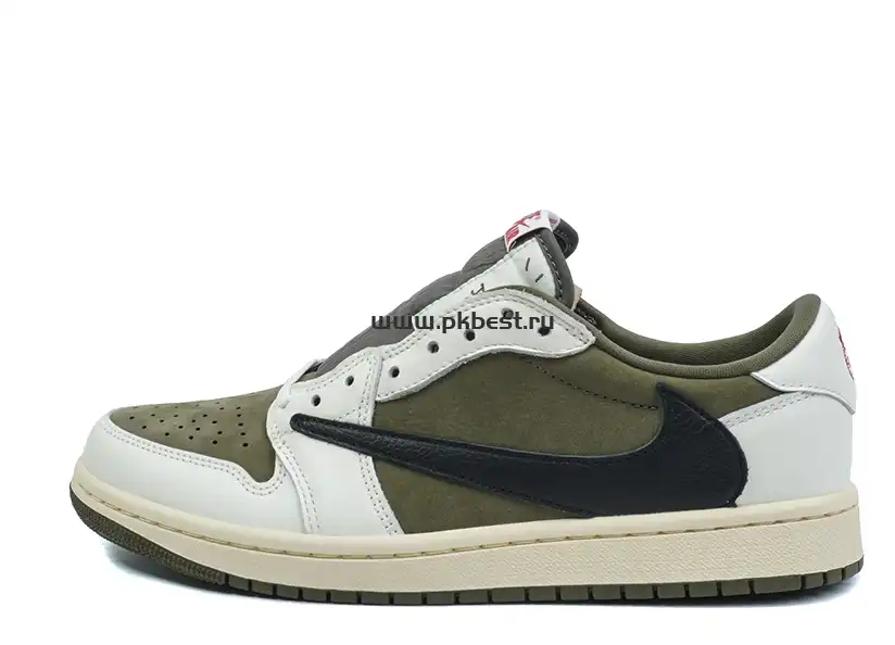 PK5.0 JORDAN 1 RETRO LOW Medium Olive TRAVIS SCOTT NEUTRAL OLIVE RETAIL MATERIALS READY TO SHIP