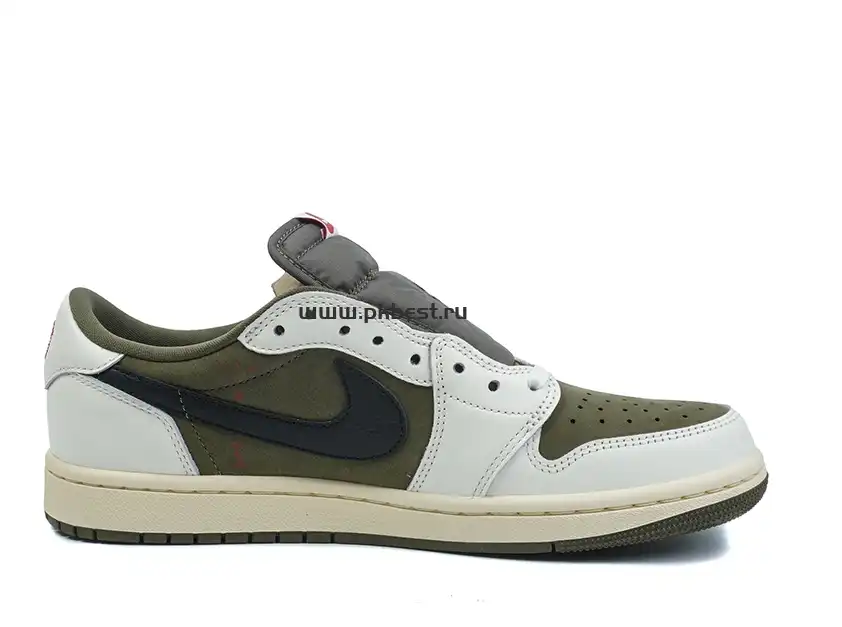 PK5.0 JORDAN 1 RETRO LOW Medium Olive TRAVIS SCOTT NEUTRAL OLIVE RETAIL MATERIALS READY TO SHIP