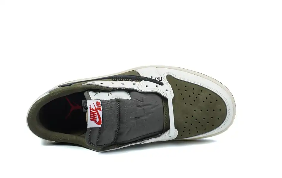 PK5.0 JORDAN 1 RETRO LOW Medium Olive TRAVIS SCOTT NEUTRAL OLIVE RETAIL MATERIALS READY TO SHIP