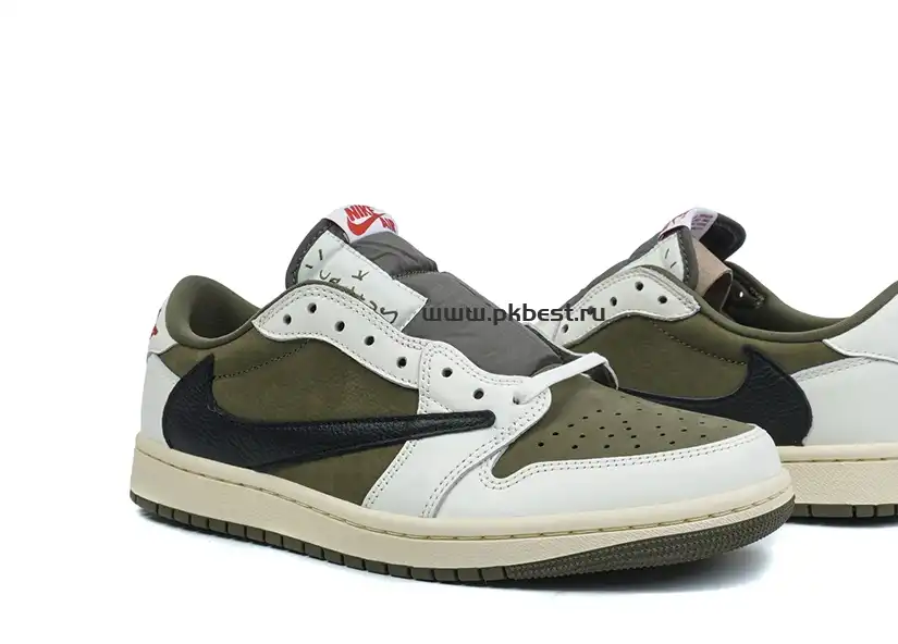 PK5.0 JORDAN 1 RETRO LOW Medium Olive TRAVIS SCOTT NEUTRAL OLIVE RETAIL MATERIALS READY TO SHIP