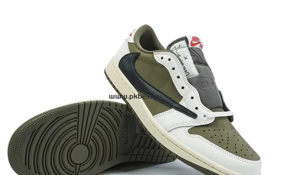 PK5.0 JORDAN 1 RETRO LOW Medium Olive TRAVIS SCOTT NEUTRAL OLIVE RETAIL MATERIALS READY TO SHIP