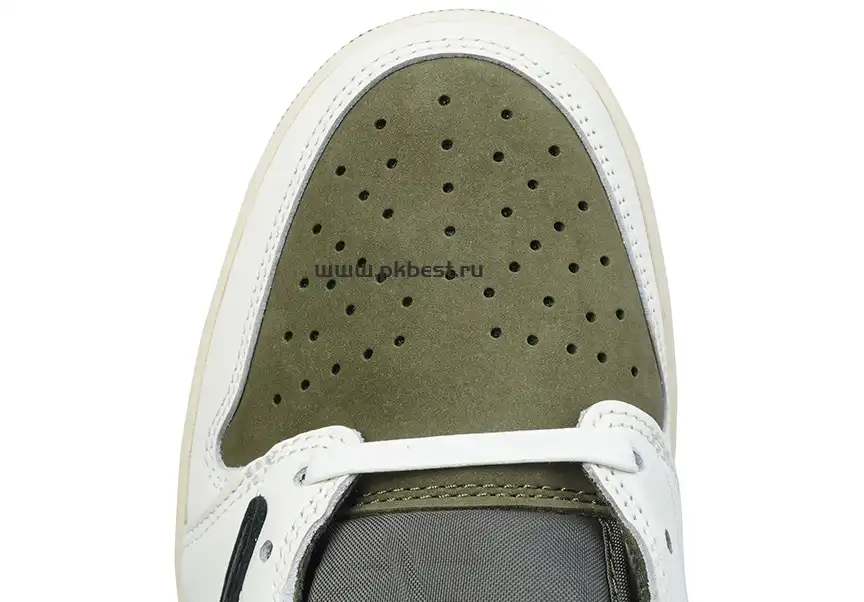 PK5.0 JORDAN 1 RETRO LOW Medium Olive TRAVIS SCOTT NEUTRAL OLIVE RETAIL MATERIALS READY TO SHIP