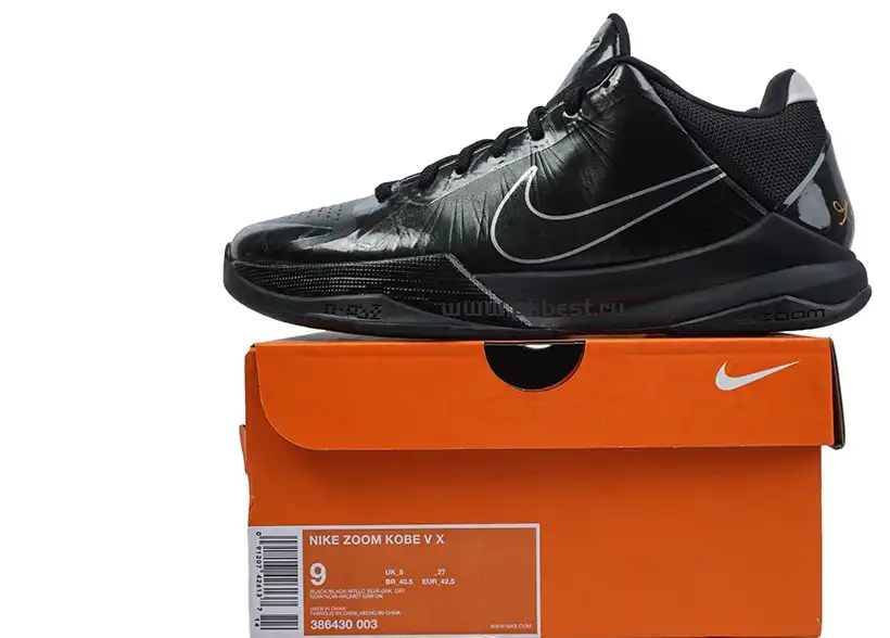 PK GOD Nike Zoom Kobe 5 Black Out RETAIL MATERIALS READY TO SHIP