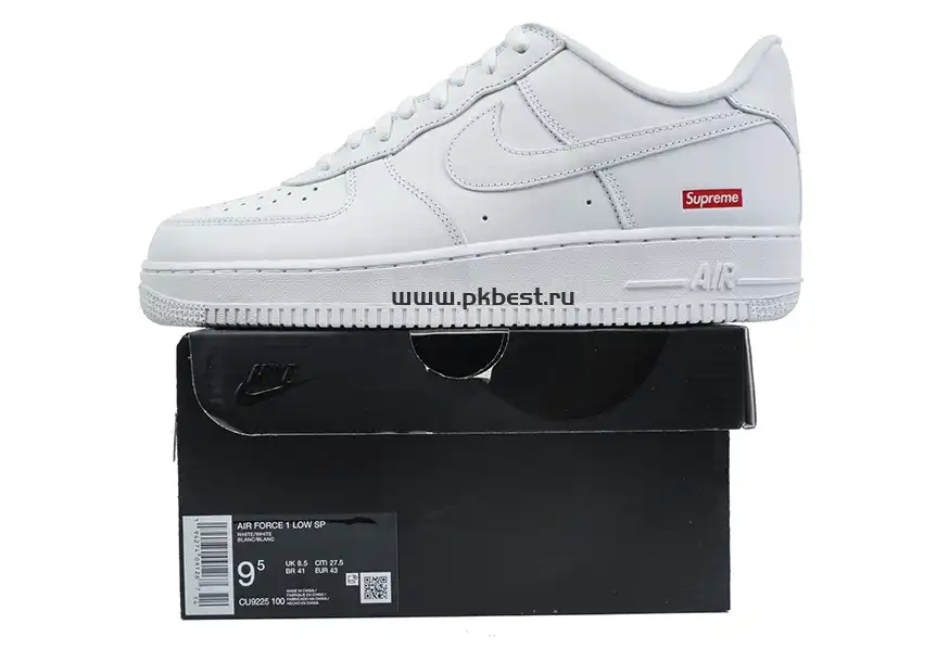 PK God Nike Air Force 1 Low Supreme White RETAIL MATERIALS READY TO SHIP