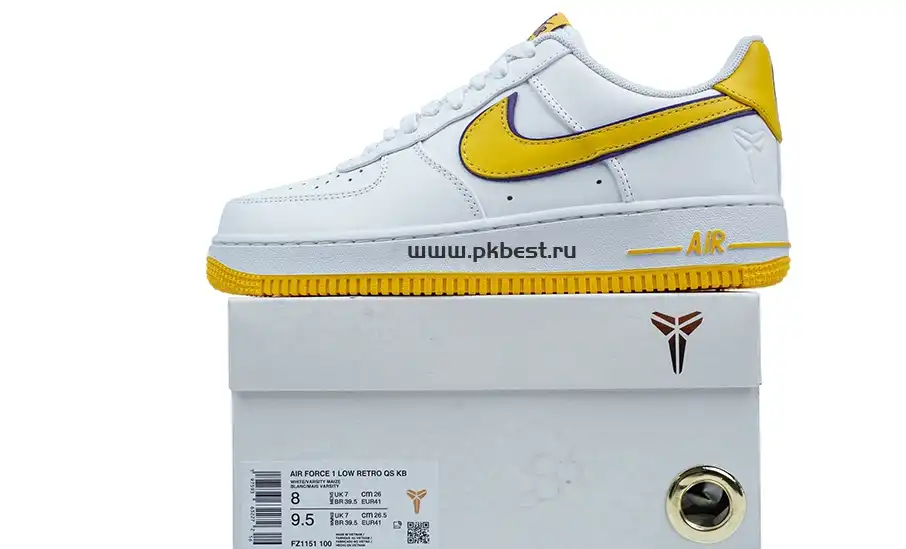 PK GOD Kobe Bryant x Nike Air Force 1 Low ‘Varsity Maize’ RETAIL MATERIALS READY TO SHIP