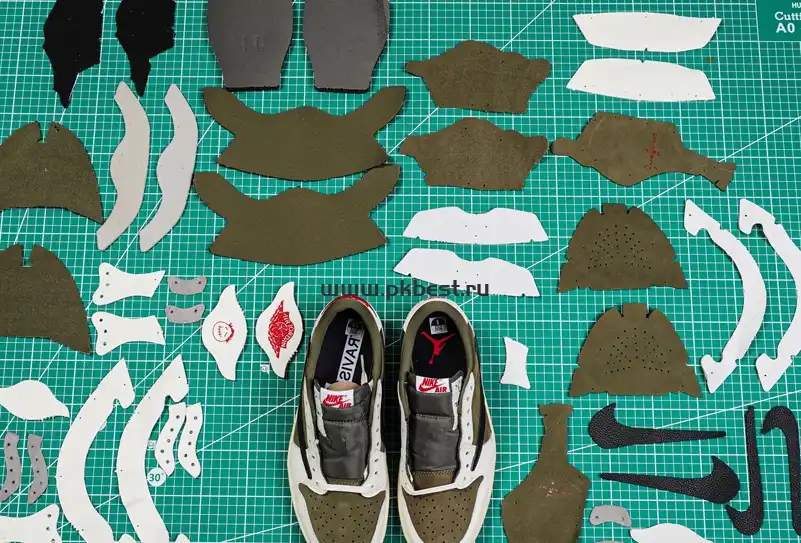 PK5.0 JORDAN 1 RETRO LOW Medium Olive TRAVIS SCOTT NEUTRAL OLIVE RETAIL MATERIALS READY TO SHIP