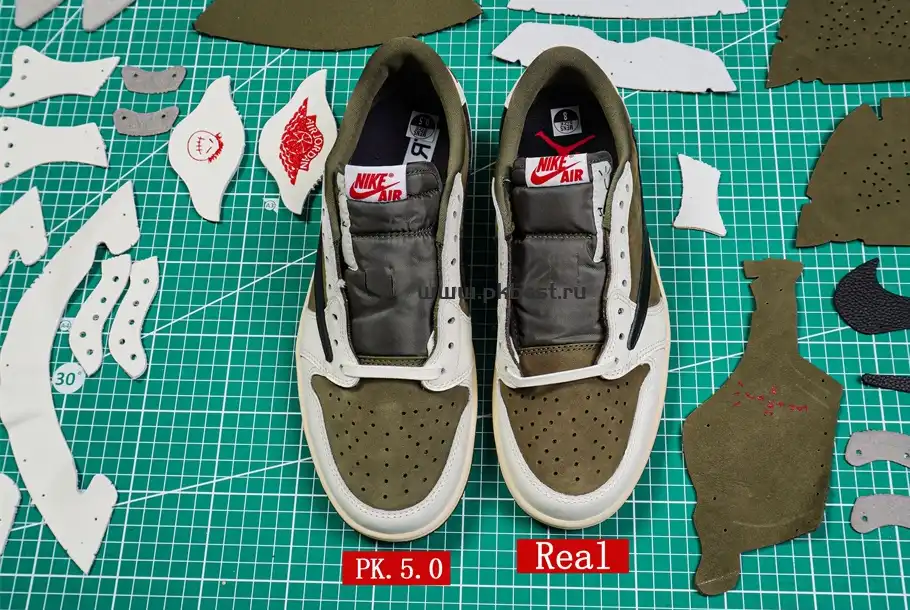 PK5.0 JORDAN 1 RETRO LOW Medium Olive TRAVIS SCOTT NEUTRAL OLIVE RETAIL MATERIALS READY TO SHIP