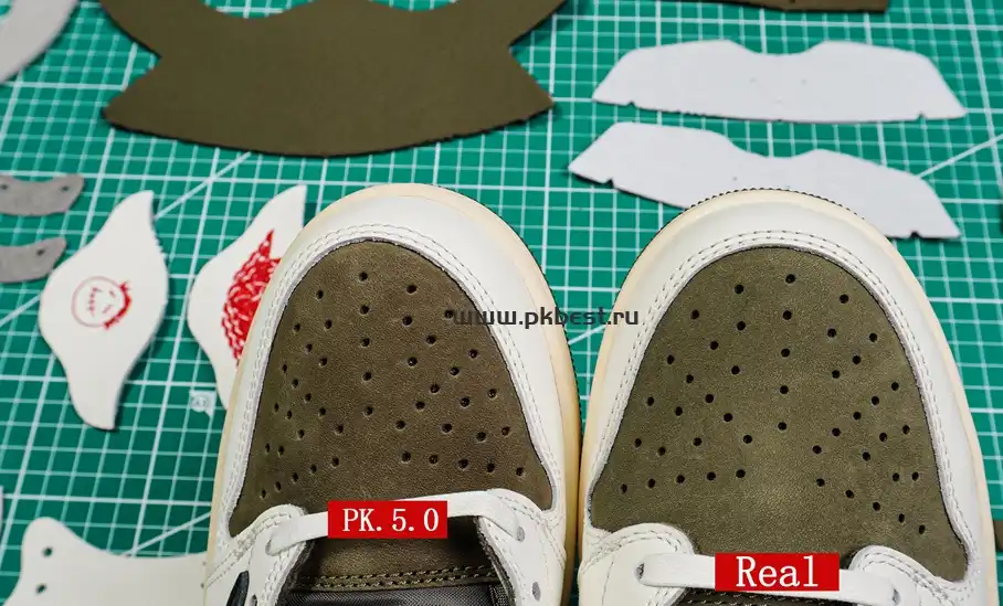 PK5.0 JORDAN 1 RETRO LOW Medium Olive TRAVIS SCOTT NEUTRAL OLIVE RETAIL MATERIALS READY TO SHIP