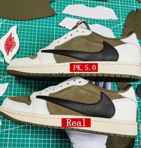 PK 4.0 Jordan 1 Retro Low Golf Travis Scott Neutral Olive RETAIL MATERIALS READY TO SHIP