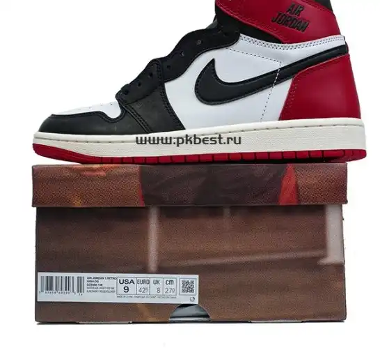 PK 5.0 Jordan 1 Retro High Union Los Angeles Black Toe RETAIL MATERIALS READY TO SHIP