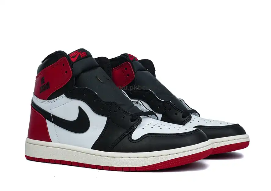 PK5.0 Jordan Air Jordan 1 “Black Toe Reimagined” White black red RETAIL MATERIALS READY TO SHIP