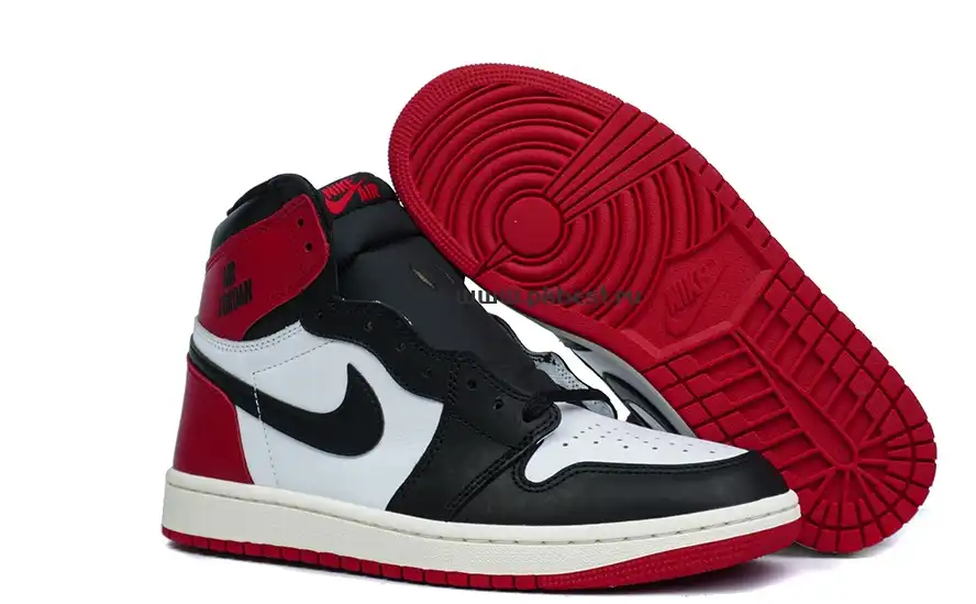 PK5.0 Jordan Air Jordan 1 “Black Toe Reimagined” White black red RETAIL MATERIALS READY TO SHIP