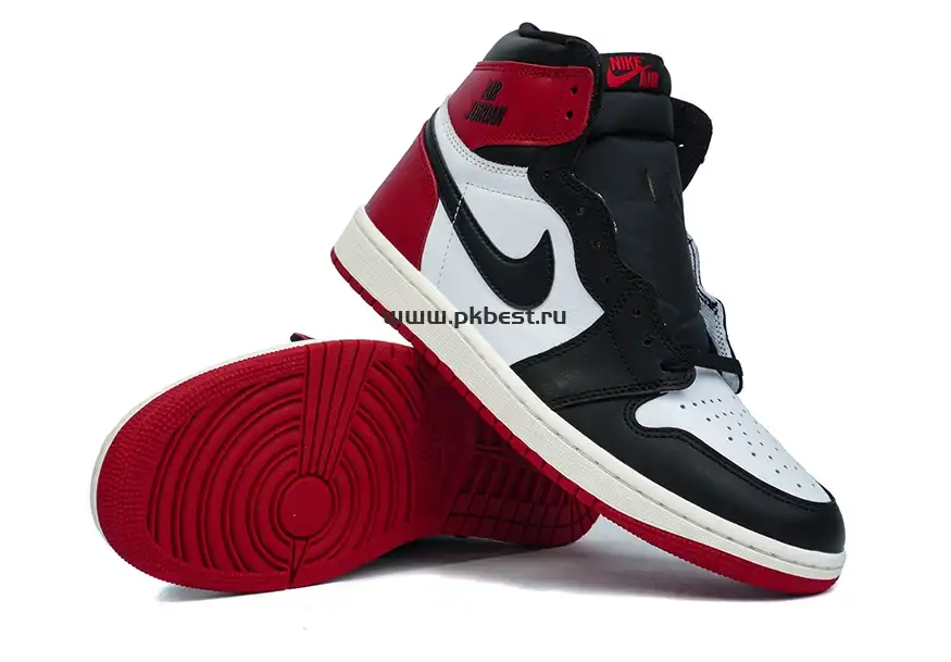 PK5.0 Jordan Air Jordan 1 “Black Toe Reimagined” White black red RETAIL MATERIALS READY TO SHIP