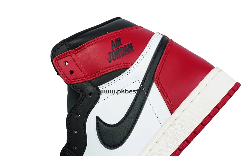 PK5.0 Jordan Air Jordan 1 “Black Toe Reimagined” White black red RETAIL MATERIALS READY TO SHIP