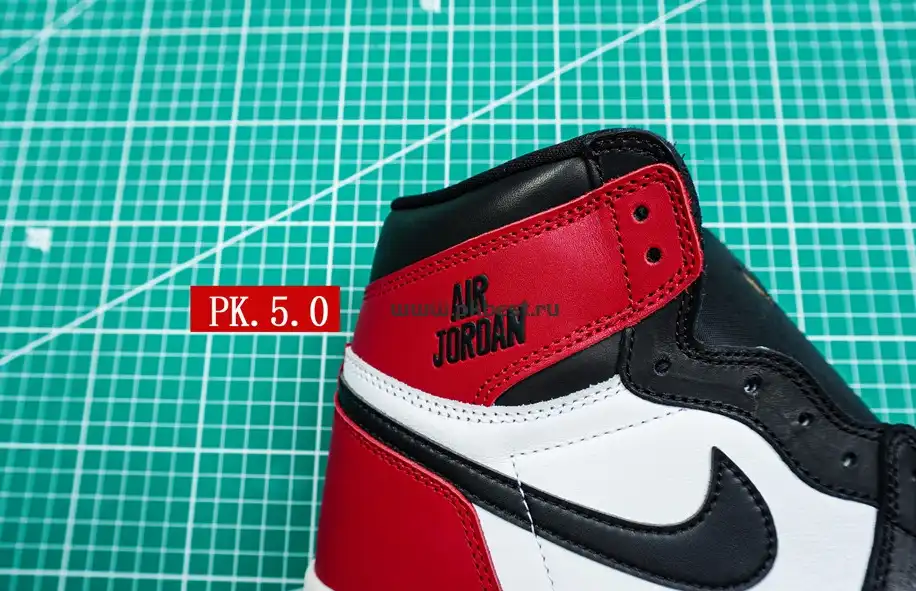 PK5.0 Jordan Air Jordan 1 “Black Toe Reimagined” White black red RETAIL MATERIALS READY TO SHIP