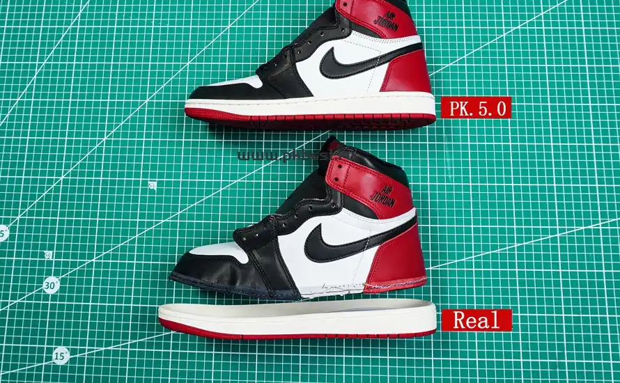 PK5.0 Jordan Air Jordan 1 “Black Toe Reimagined” White black red RETAIL MATERIALS READY TO SHIP