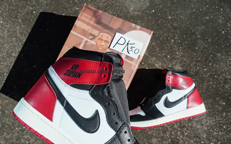 PK5.0 Jordan Air Jordan 1 “Black Toe Reimagined” White black red RETAIL MATERIALS READY TO SHIP