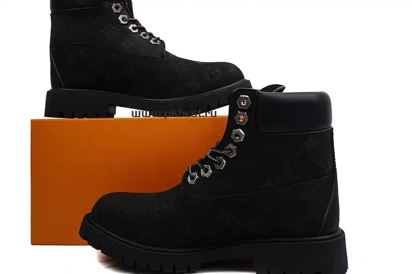 PK GOD Timberland x LOUIS VUITTON Cow leather black RETAIL MATERIALS READY TO SHIP