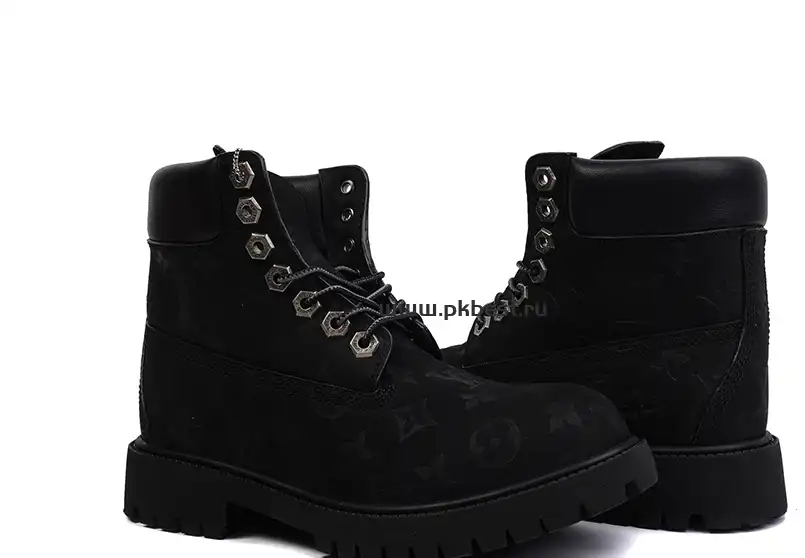 PK GOD Timberland x LOUIS VUITTON Cow leather black RETAIL MATERIALS READY TO SHIP