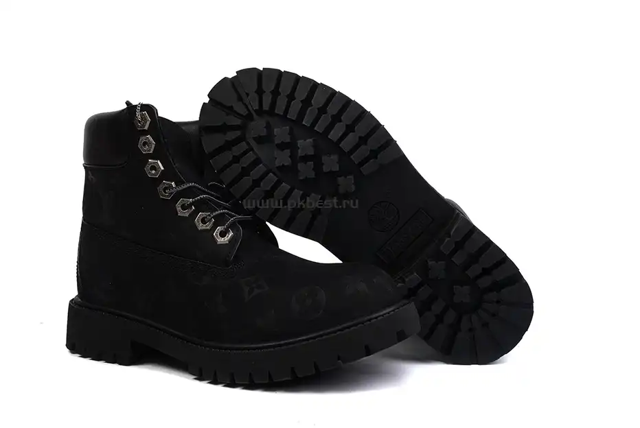 PK GOD Timberland x LOUIS VUITTON Cow leather black RETAIL MATERIALS READY TO SHIP