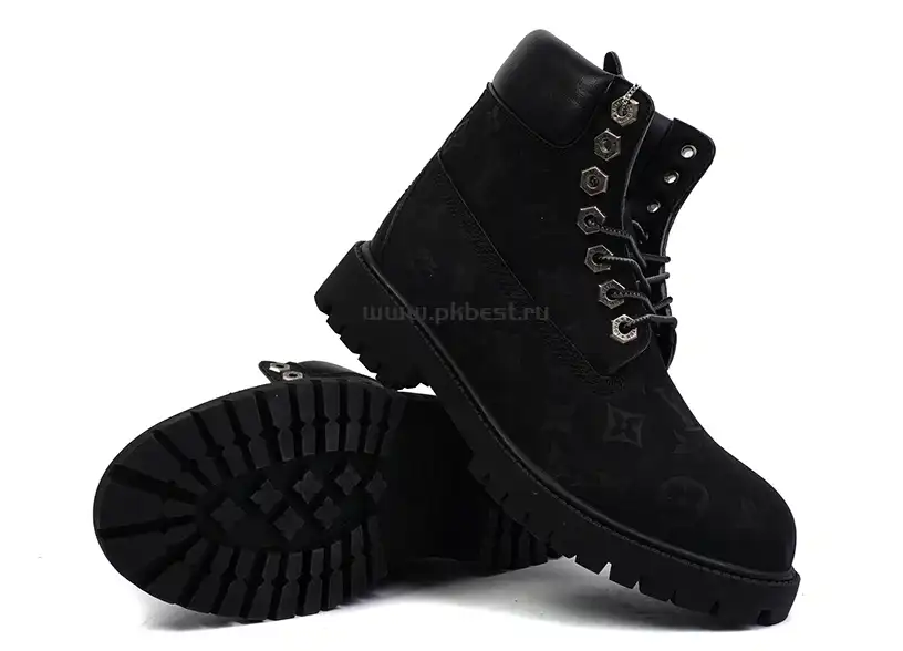 PK GOD Timberland x LOUIS VUITTON Cow leather black RETAIL MATERIALS READY TO SHIP