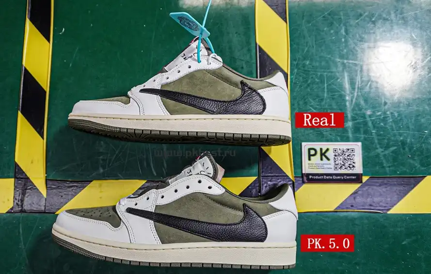 PK5.0 JORDAN 1 RETRO LOW Medium Olive TRAVIS SCOTT NEUTRAL OLIVE RETAIL MATERIALS READY TO SHIP