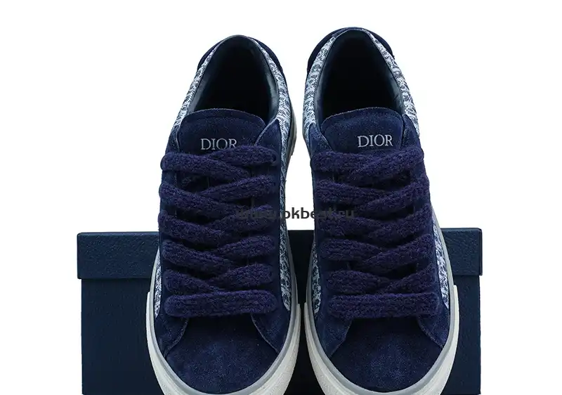 PK GOD Dior B33 TENNIS  DO EMBROIDERED  CANV BLUE & WHITE RETAIL MATERIALS READY TO SHIP