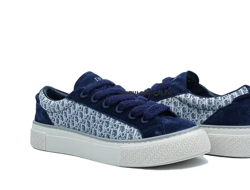 PK GOD Dior B33 TENNIS  DO EMBROIDERED  CANV BLUE & WHITE RETAIL MATERIALS READY TO SHIP