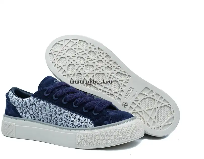 PK GOD Dior B33 TENNIS  DO EMBROIDERED  CANV BLUE & WHITE RETAIL MATERIALS READY TO SHIP