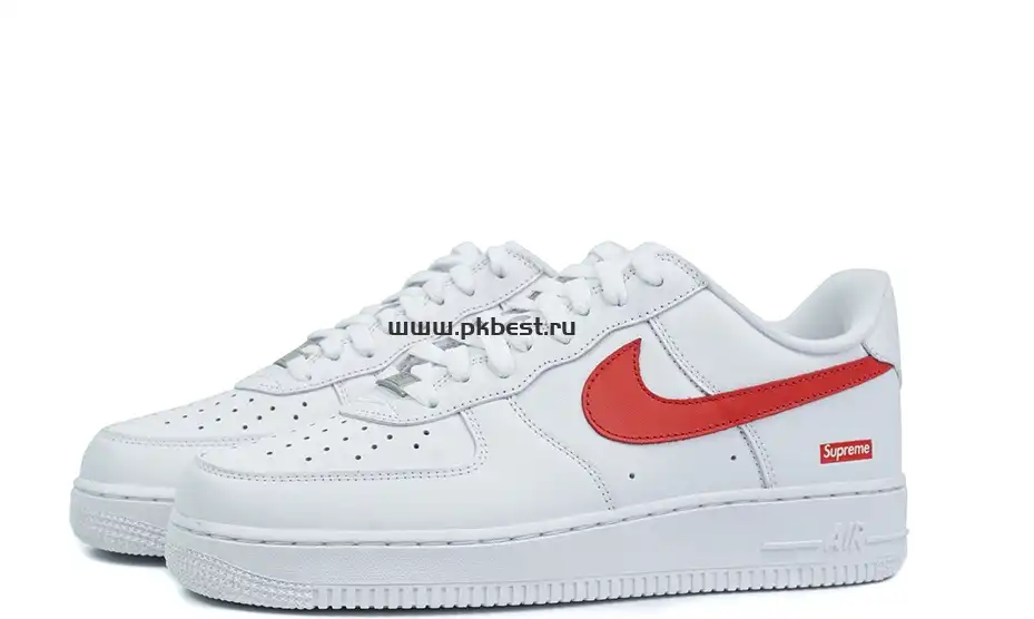 PK GOD Nike Supreme x Air Force 1 Low Box Logo – Speed Red RETAIL MATERIALS READY TO SHIP