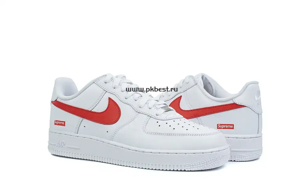 PK GOD Nike Supreme x Air Force 1 Low Box Logo – Speed Red RETAIL MATERIALS READY TO SHIP