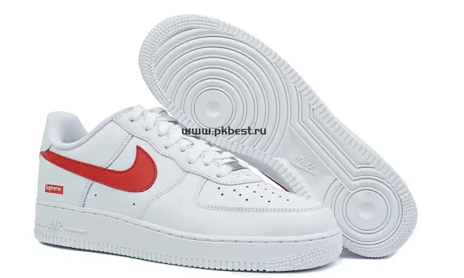 PK GOD Nike Supreme x Air Force 1 Low Box Logo – Speed Red RETAIL MATERIALS READY TO SHIP