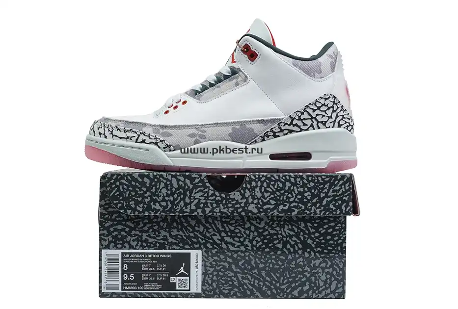 PK GOD Jordan Air Jordan 3 Retro Wings  Rice ash powder RETAIL MATERIALS READY TO SHIP