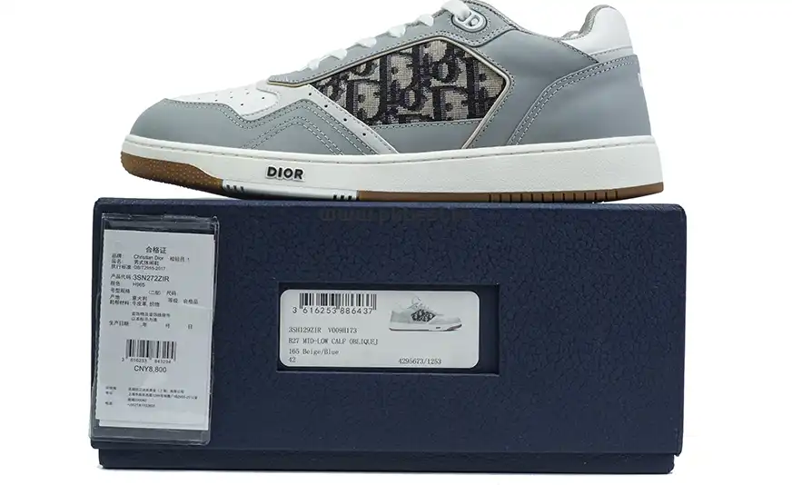 PK GOD Dior B33 TENNIS  DO  EMBROIDERED  CANV Gray & PINK RETAIL MATERIALS READY TO SHIP