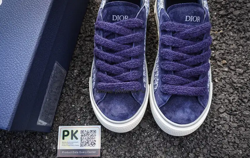 PK GOD Dior B33 TENNIS  DO EMBROIDERED  CANV BLUE & WHITE RETAIL MATERIALS READY TO SHIP