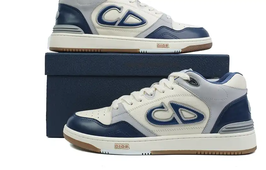 PK GOD Dior B57 MID-TOP SNEAKER Dark blue and white RETAIL MATERIALS READY TO SHIP