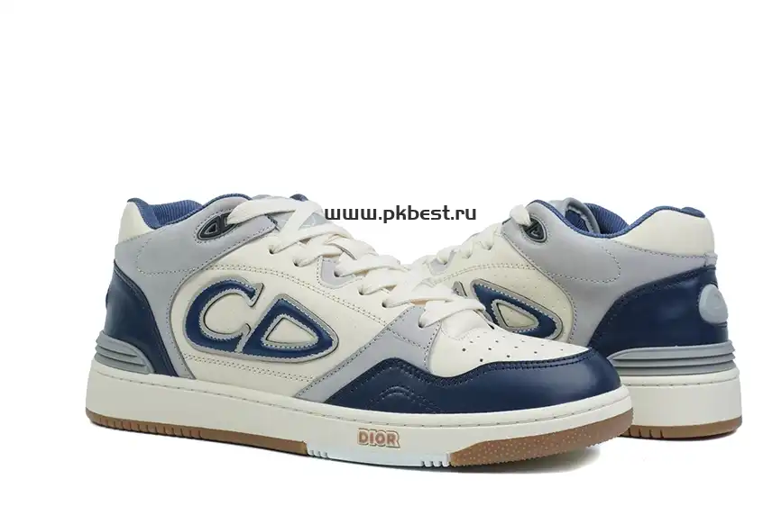 PK GOD Dior B57 MID-TOP SNEAKER Dark blue and white RETAIL MATERIALS READY TO SHIP