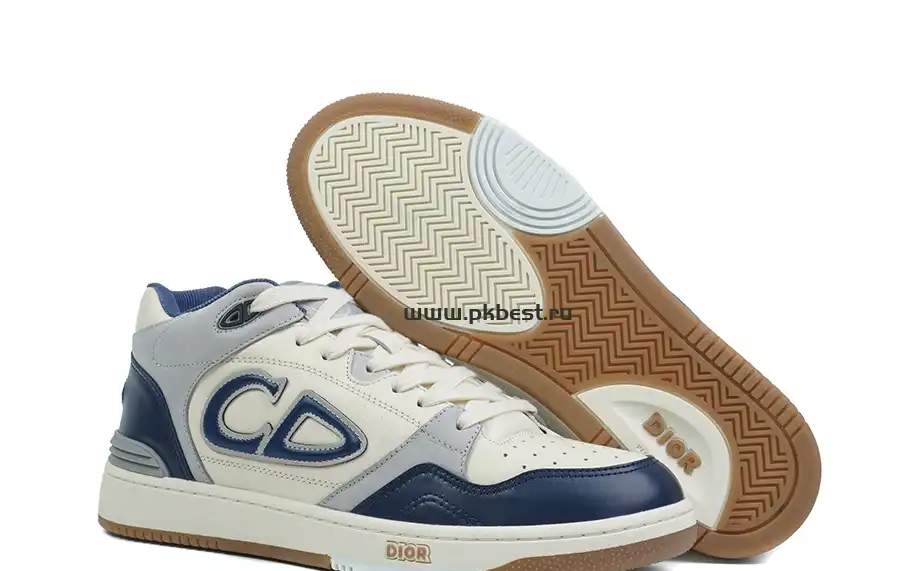 PK GOD Dior B57 MID-TOP SNEAKER Dark blue and white RETAIL MATERIALS READY TO SHIP