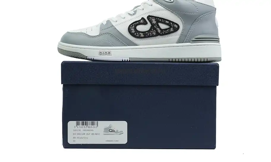 PK GOD Dior B57 MID-TOP SNEAKER  Gray and white RETAIL MATERIALS READY TO SHIP