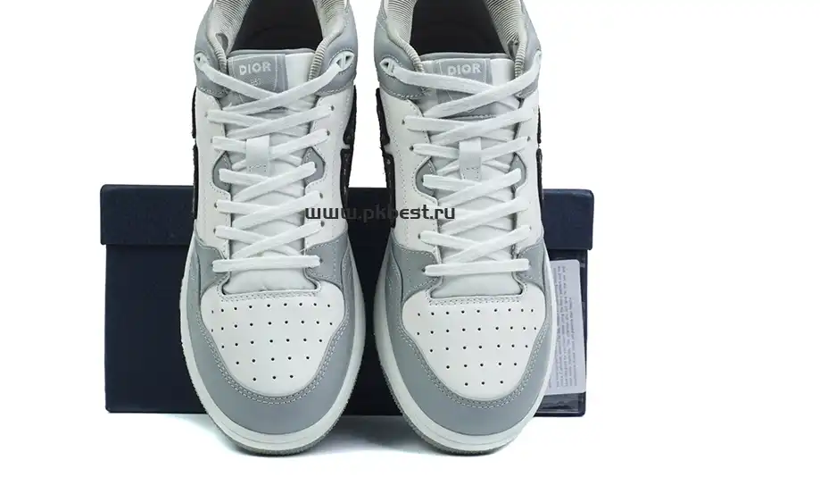 PK GOD Dior B57 MID-TOP SNEAKER  Gray and white RETAIL MATERIALS READY TO SHIP