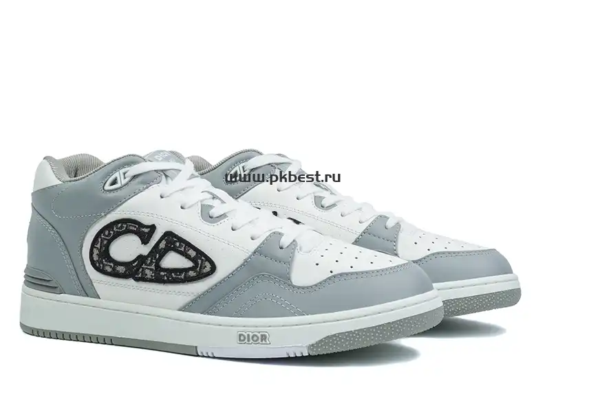 PK GOD Dior B57 MID-TOP SNEAKER  Gray and white RETAIL MATERIALS READY TO SHIP