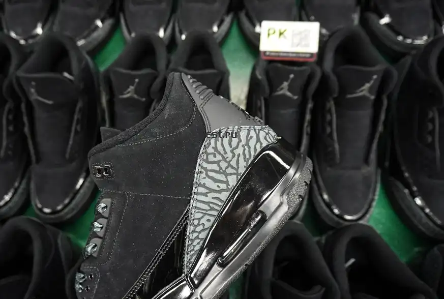 PK GOD  Air Jordan 3 Retro Black Cat RETAIL MATERIALS READY TO SHIP