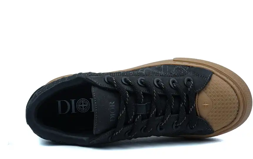 PK GOD Stone Island x Dior B33 Skateboard Shoes “Black” RETAIL MATERIALS READY TO SHIP