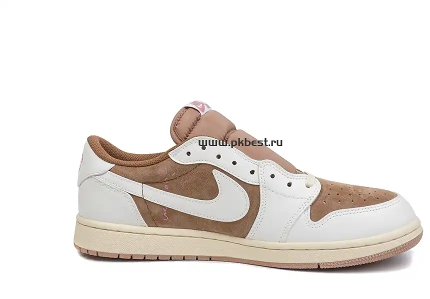 PK GOD Travis Scott x Jordan Air Jordan 1 Low OG Brown powder RETAIL MATERIALS READY TO SHIP